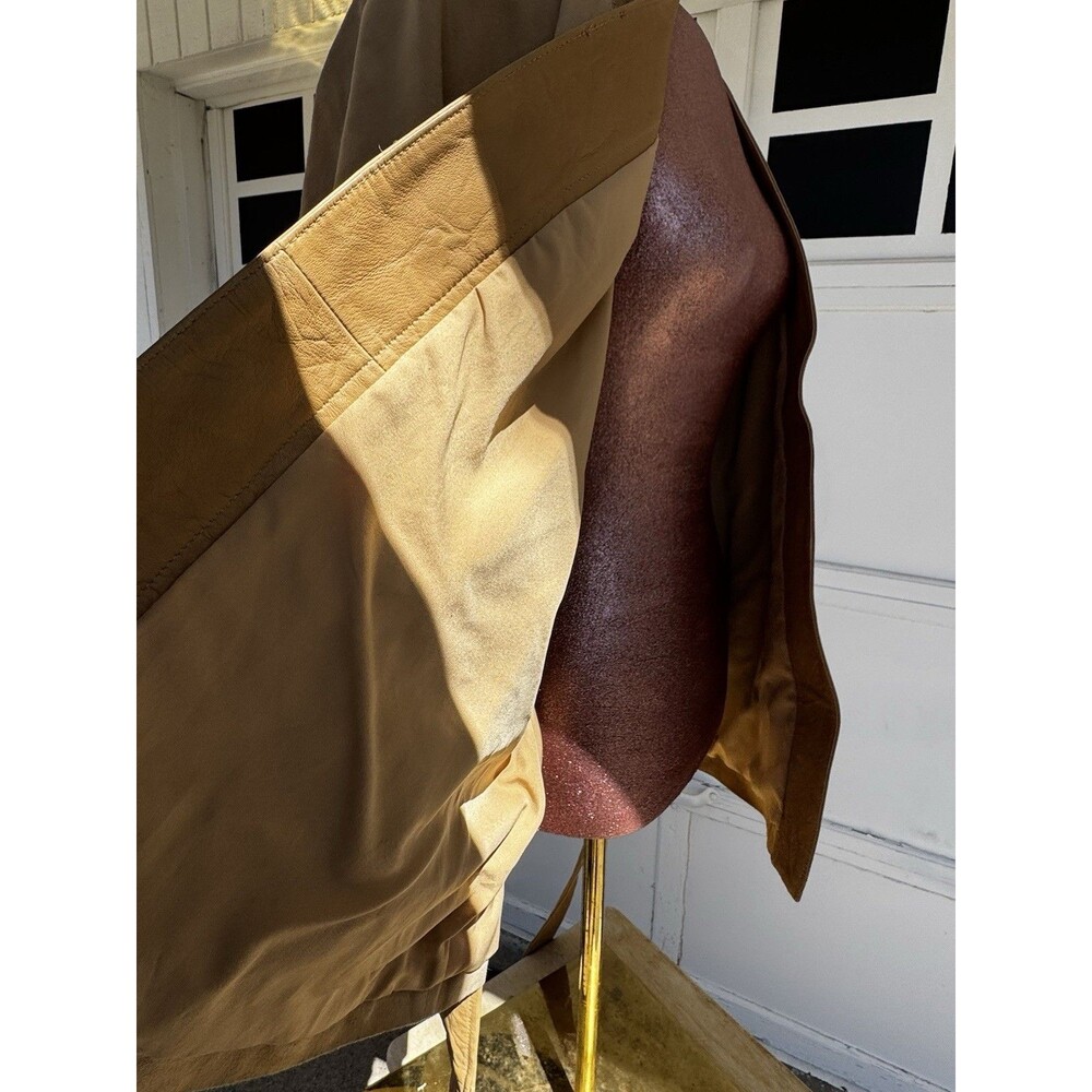 Gap Limited Edition Belted Suede Topper Jacket, khaki SIZE L Kimono Leather Boho - Picture 11 of 13